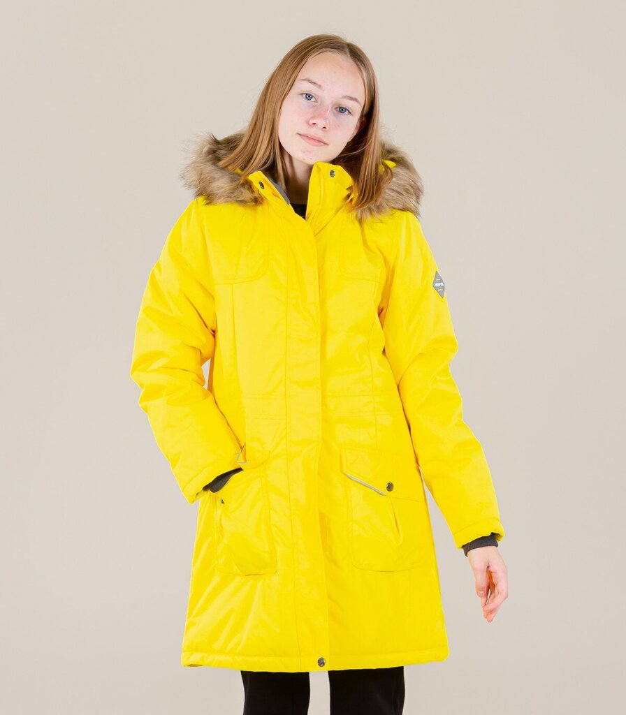 Huppa žieminė striukė mergaitėms MONA, geltona 907143391 цена и информация | Žiemos drabužiai vaikams | pigu.lt