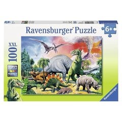 Пазл Ravensburger с динозаврами, 100 шт. цена и информация | Пазлы | pigu.lt