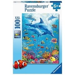 Пазл Ravensburger 100 шт Дельфины цена и информация | Пазлы | pigu.lt