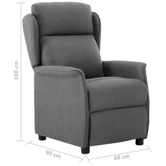 Elektrinis atlošiamas krėslas, šviesiai pilkos spalvos kaina ir informacija | Svetainės foteliai | pigu.lt