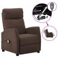 Elektrinis atlošiamas masažinis krėslas, rudas kaina ir informacija | Svetainės foteliai | pigu.lt