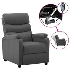 Elektrinė atlošiama kėdė, pilka kaina ir informacija | Svetainės foteliai | pigu.lt