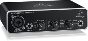 Звуковая карта Behringer UMC22 цена и информация | Звуковые карты | pigu.lt