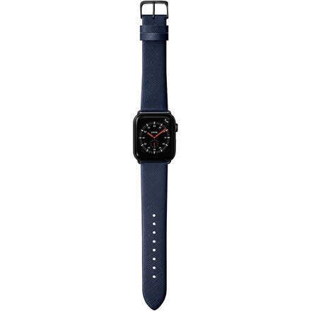 Leather Watch Strap Blue kaina ir informacija | Išmaniųjų laikrodžių ir apyrankių priedai | pigu.lt