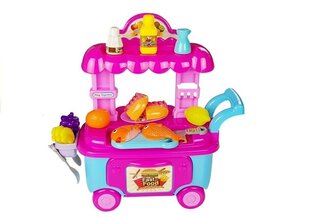 Žaislinė greitojo maisto parduotuvė su priedais "Food Cart" kaina ir informacija | Žaislai mergaitėms | pigu.lt