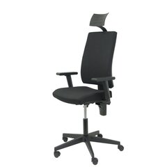 Ofiso kėdė su atrama galvai Lezuza Piqueras y Crespo 322NECC, juoda kaina ir informacija | Biuro kėdės | pigu.lt