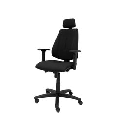 Ofiso kėdė su atrama galvai Montalvos Piqueras y Crespo LI840CB, juoda kaina ir informacija | Biuro kėdės | pigu.lt