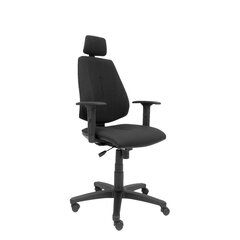 Ofiso kėdė su atrama galvai Montalvos Piqueras y Crespo LI840CB, juoda kaina ir informacija | Biuro kėdės | pigu.lt