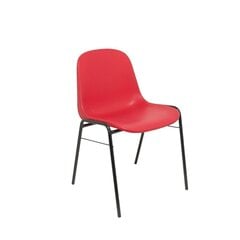 Biuro kėdė, raudona, 4 vnt. kaina ir informacija | Virtuvės ir valgomojo kėdės | pigu.lt