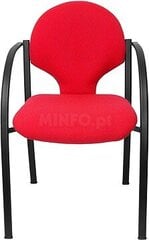 2-jų kėdžių komplektas Hellin Piqueras y Crespo, raudonas kaina ir informacija | Biuro kėdės | pigu.lt