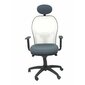 Ofiso kėdė su atrama galvai Jorquera Piqueras y Crespo ALI600C, pilka цена и информация | Biuro kėdės | pigu.lt
