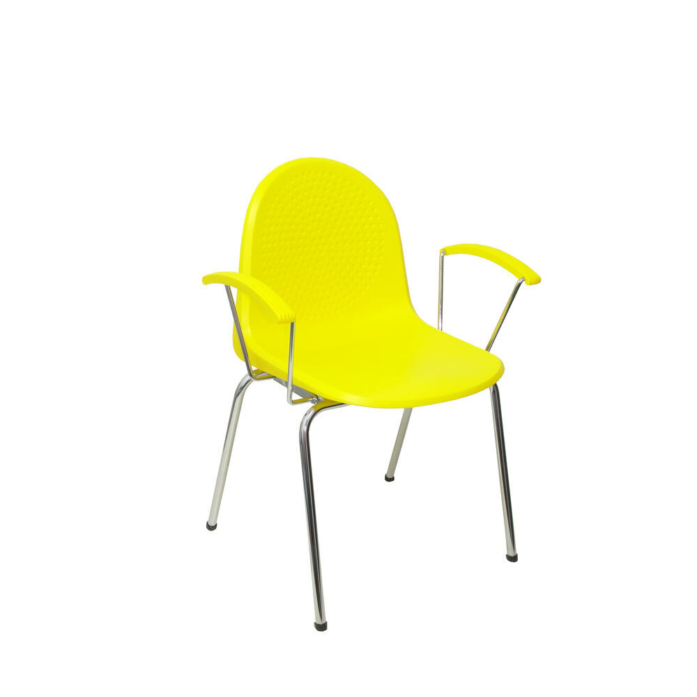 Biuro kėdė, geltona, 4 vnt. kaina ir informacija | Biuro kėdės | pigu.lt