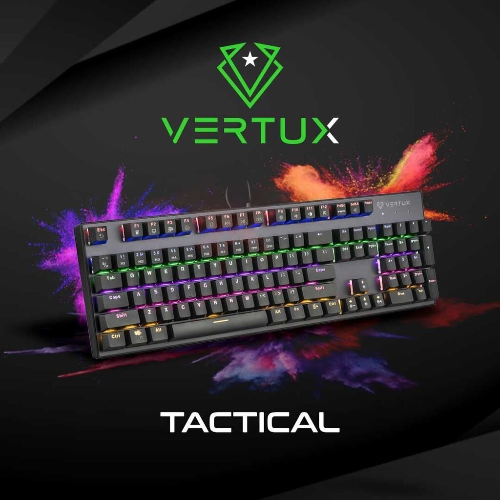 Vertux Tactical RGB цена и информация | Klaviatūros | pigu.lt