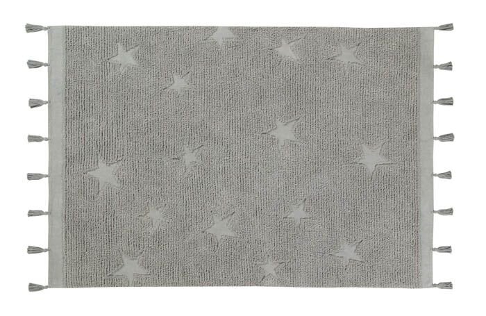 Skalbiamas medvilninis kilimas Hippy Stars Grey 120x175 cm kaina ir informacija | Kilimai | pigu.lt