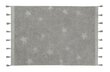 Skalbiamas medvilninis kilimas Hippy Stars Grey 120x175 cm kaina ir informacija | Kilimai | pigu.lt