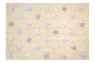 Skalbiamas medvilninis kilimas Tricolor Stars Vanilla 120x160cm kaina ir informacija | Kilimai | pigu.lt