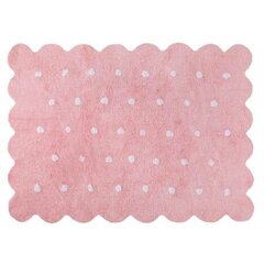Skalbiamas medvilninis kilimas Biscuit Pink 120x160cm kaina ir informacija | Kilimai | pigu.lt