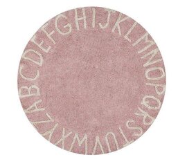 Skalbiamas medvilninis kilimas Round ABC Vintage Nude-Natural Ø150cm kaina ir informacija | Kilimai | pigu.lt