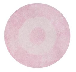 Skalbiamas medvilninis kilimas Tie-Dye Pink Ø150cm kaina ir informacija | Kilimai | pigu.lt