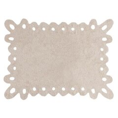 Стираемый хлопковый ковер Lace Beige 120x160cм цена и информация | Ковры | pigu.lt