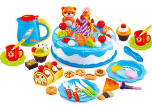 Vaikiškas tortas, 80 dalių, mėlynas kaina ir informacija | Lavinamieji žaislai | pigu.lt