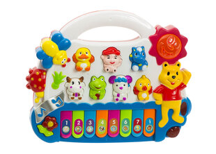 Детское пианино со звуками животных, белое цена и информация | Игрушки для малышей | pigu.lt