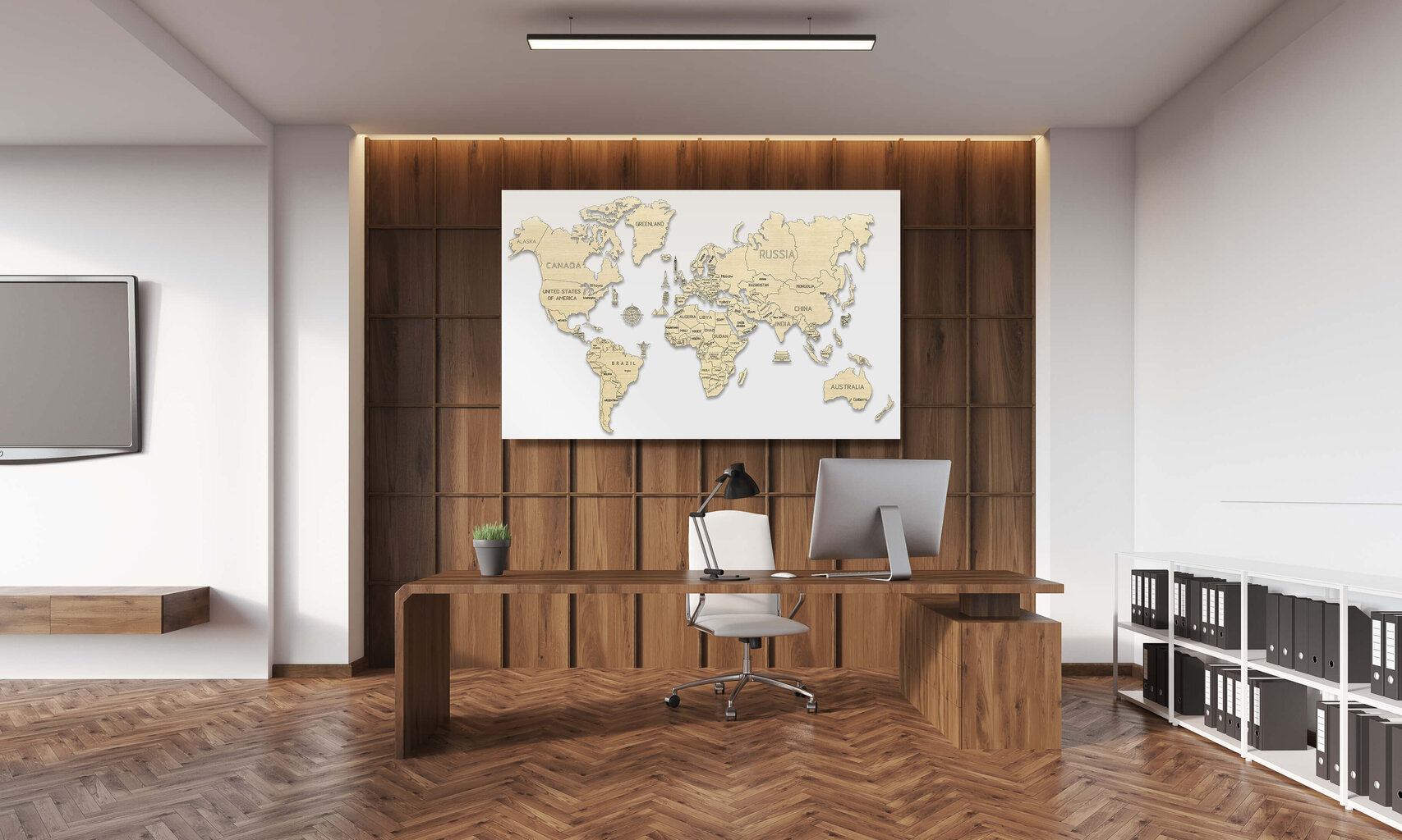 Medinis Wooden city pasaulio žemėlapis, L dydis kaina ir informacija | Žemėlapiai | pigu.lt