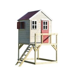 Medinis namelis vaikams, „Nordic Lodge“ su terasa, M21 kaina ir informacija | Vaikų žaidimų nameliai | pigu.lt
