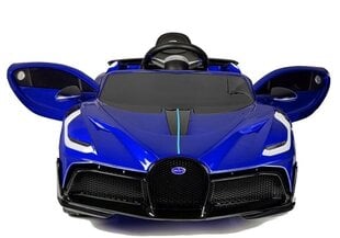 Электрический спортивный автомобиль Bugatti Divo, окрашенный в синий цвет цена и информация | Электромобили для детей | pigu.lt