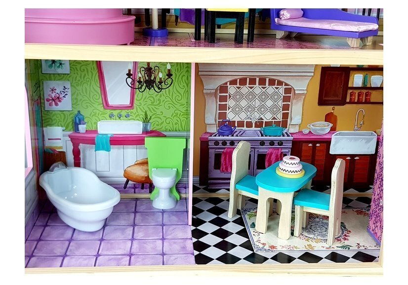 Medinis lėlių namas Stella Lean toys kaina ir informacija | Žaislai mergaitėms | pigu.lt