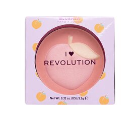 Румяна Makeup Revolution London I Heart Revolution Fruity Blusher Peach, 9.2 г цена и информация | Бронзеры (бронзаторы), румяна | pigu.lt