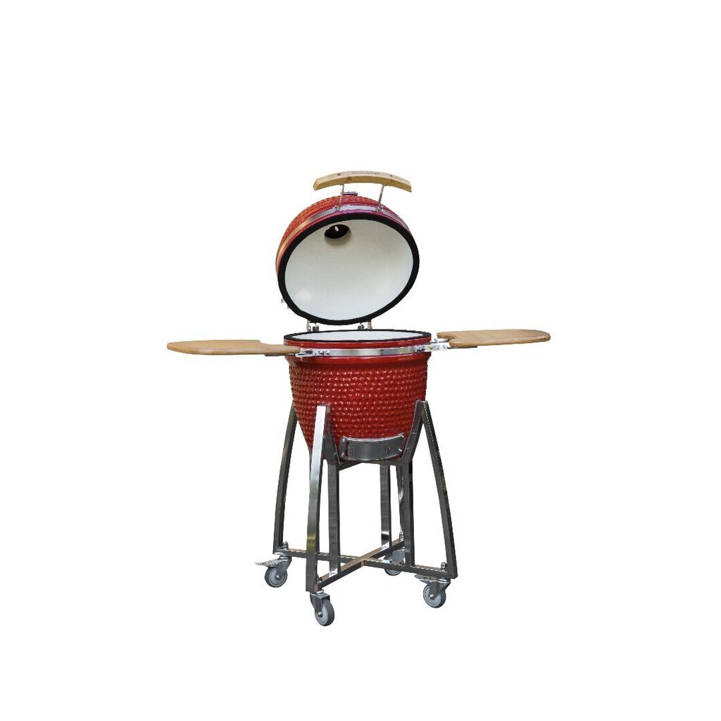 Keraminė kepsninė Kamado Nordgarden 18" 45 cm, raudona kaina ir informacija | Kepsninės, griliai | pigu.lt