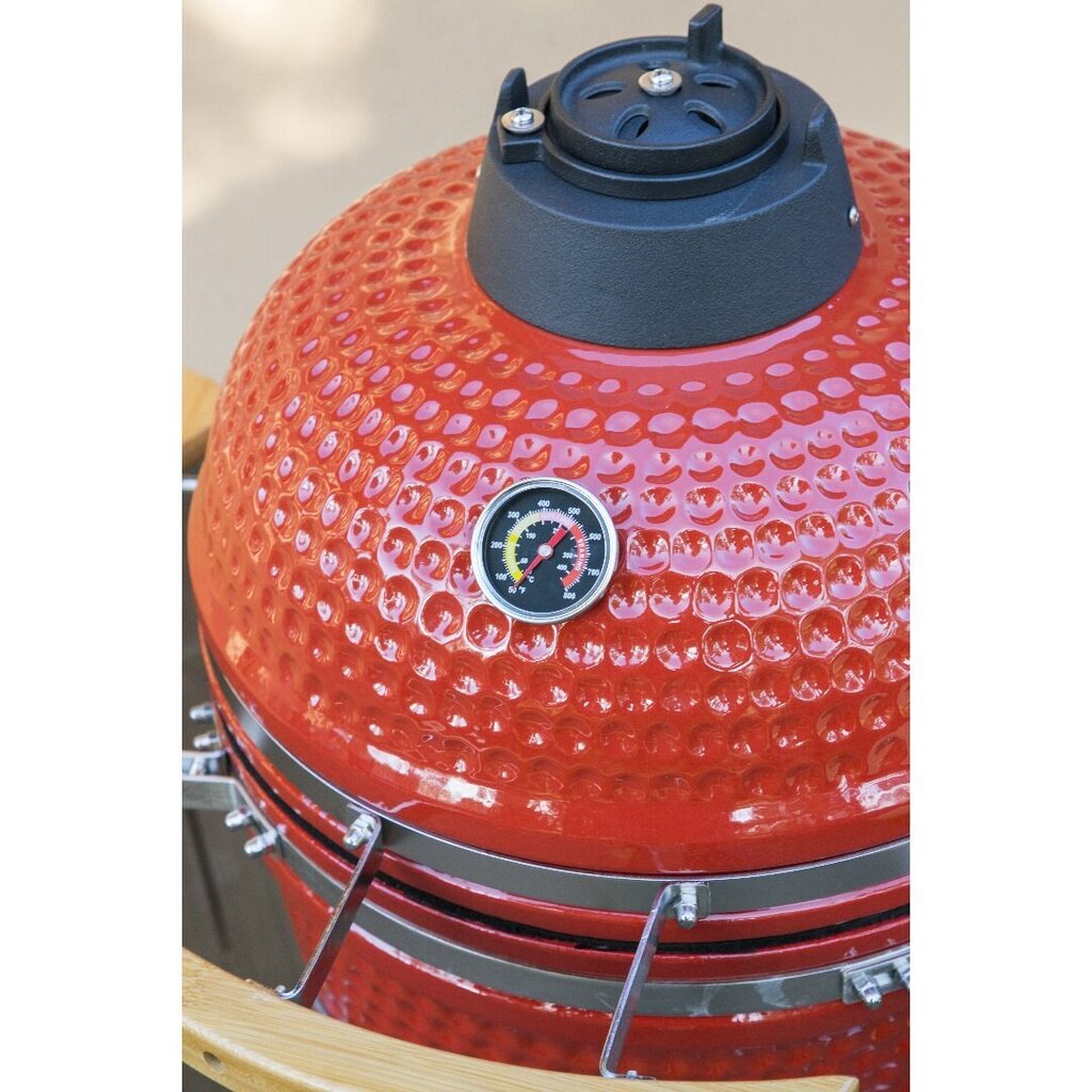 Keraminė kepsninė Kamado Nordgarden 18" 45 cm, raudona kaina ir informacija | Kepsninės, griliai | pigu.lt