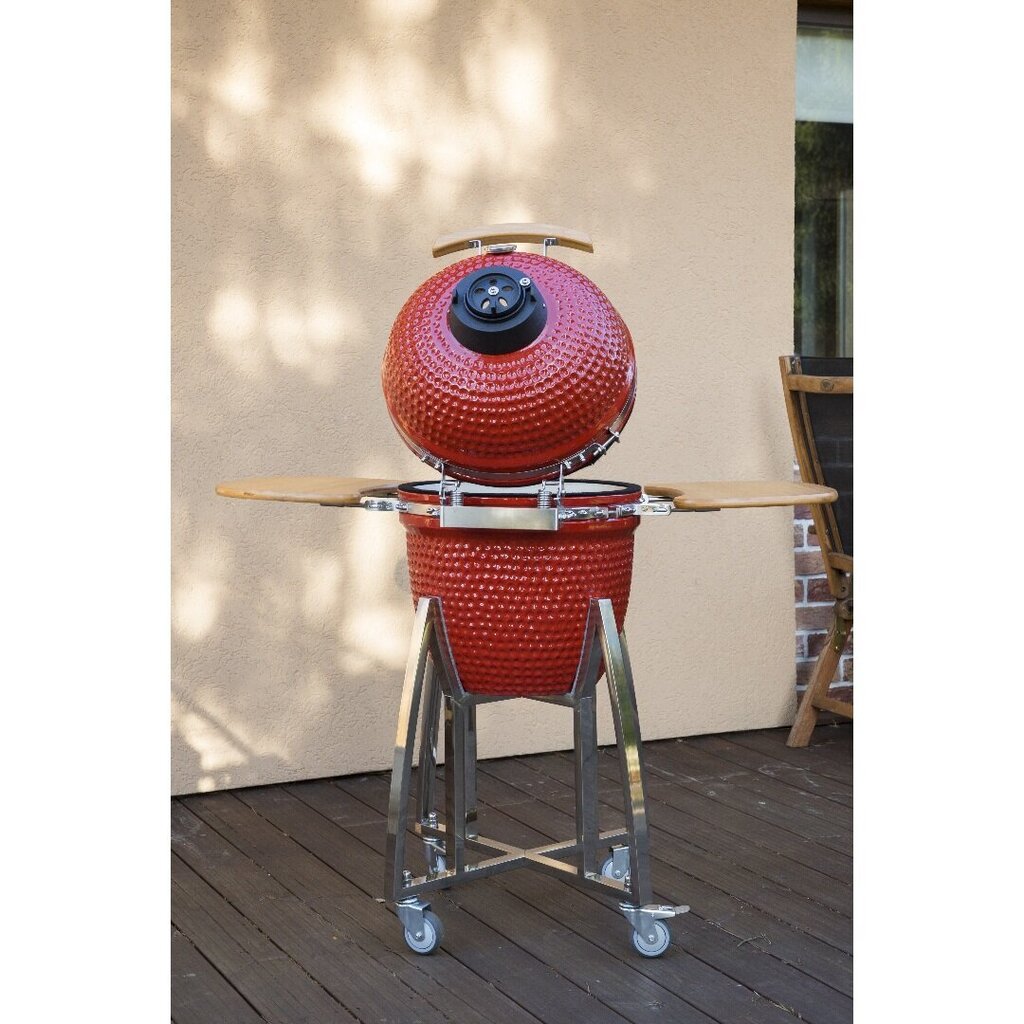 Keraminė kepsninė Kamado Nordgarden 18" 45 cm, raudona цена и информация | Kepsninės, griliai | pigu.lt