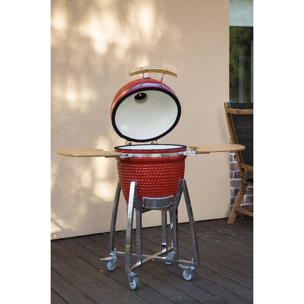 Keraminė kepsninė Kamado Nordgarden 18" 45 cm, raudona kaina ir informacija | Kepsninės, griliai | pigu.lt