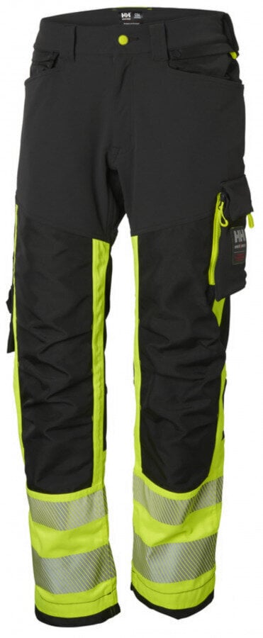 Signalinės darbinės kelnės su pakabinamomis kišenėmis Helly Hansen WorkWear Icu CL1, geltona/juoda цена и информация | Darbo rūbai | pigu.lt