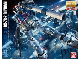 Конструктор пластиковый Bandai - MG RX-78-2 Gundam Ver. 3.0 E.F.S.F. Prototype Close-Combat Mobile Suit, 1/100, 61610 цена и информация | Конструкторы и кубики | pigu.lt