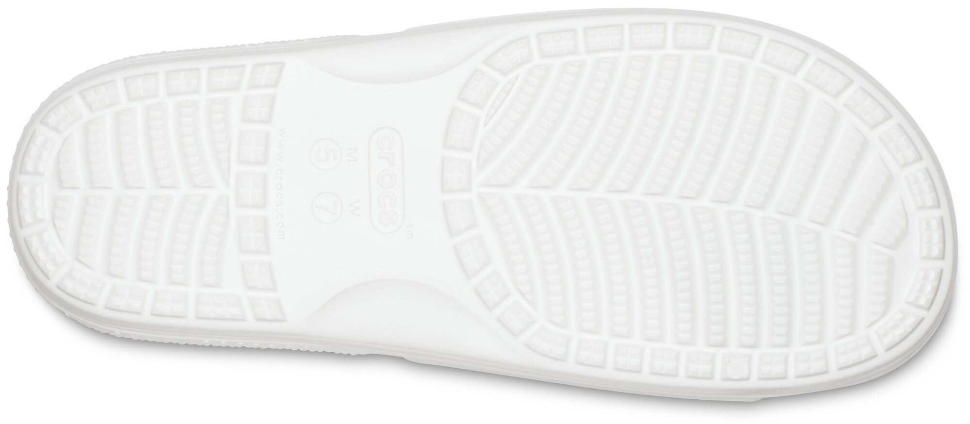 Crocs moteriškos šlepetės Classic Slide W 206121 100, baltos цена и информация | Šlepetės moterims | pigu.lt