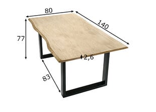 Valgomojo stalas Tische 140, šviesiai rudas kaina ir informacija | Virtuvės ir valgomojo stalai, staliukai | pigu.lt
