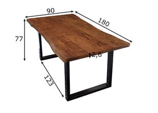 Valgomojo stalas Tische 180, rudas kaina ir informacija | Virtuvės ir valgomojo stalai, staliukai | pigu.lt