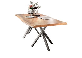 Valgomojo stalas Tische, rudas kaina ir informacija | Virtuvės ir valgomojo stalai, staliukai | pigu.lt