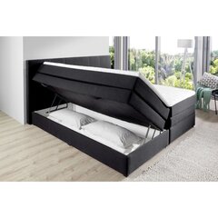 Континентальная кровать Tiina, чёрная, 160 x 200 см цена и информация | Кровати | pigu.lt