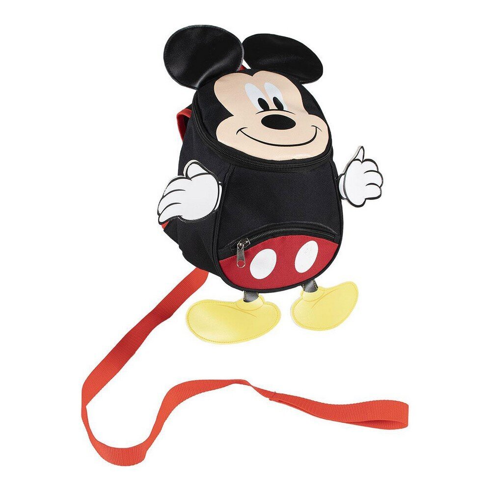Darželinuko kuprinė su pavadėliu Peliukas Mikis (Mickey Mouse) kaina ir informacija | Kuprinės mokyklai, sportiniai maišeliai | pigu.lt