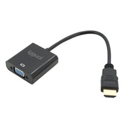 Кабель HDMI iggual IGG317303 WUXGA, чёрный цена и информация | Адаптеры, USB-разветвители | pigu.lt