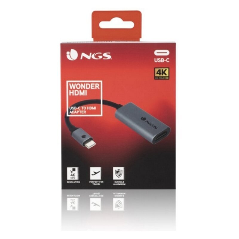 Adapteris NGS WONDERHDMI, USB C - HDMI kaina ir informacija | Adapteriai, USB šakotuvai | pigu.lt