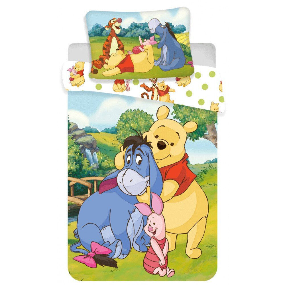 Patalynės komplektas Disney Pooh 100x135 cm, 2 dalių цена и информация | Patalynė kūdikiams, vaikams | pigu.lt