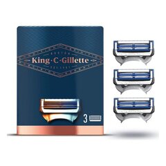 Skutimosi peiliuko galvutė King c Gillette neck razor 3 vnt. kaina ir informacija | Skutimosi priemonės ir kosmetika | pigu.lt