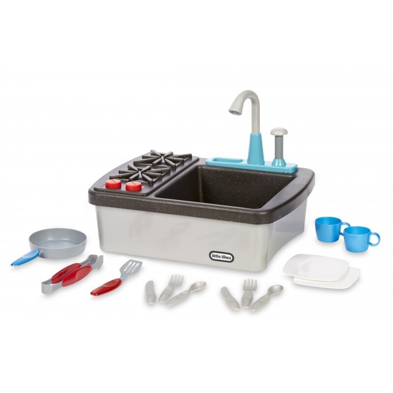 Mini virtuvėlė 2in1 su tekančiu vandeniu ir priedais Little Tikes kaina ir informacija | Žaislai kūdikiams | pigu.lt