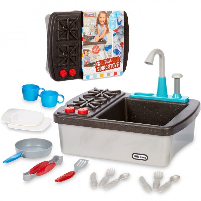 Mini virtuvėlė 2in1 su tekančiu vandeniu ir priedais Little Tikes цена и информация | Žaislai kūdikiams | pigu.lt
