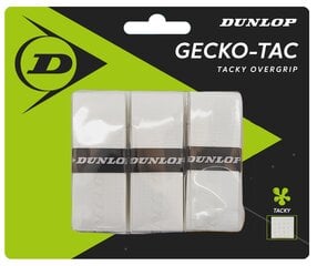 Намотка верхняя Dunlop Gecko-Tac белая 3шт. цена и информация | Товары для большого тенниса | pigu.lt